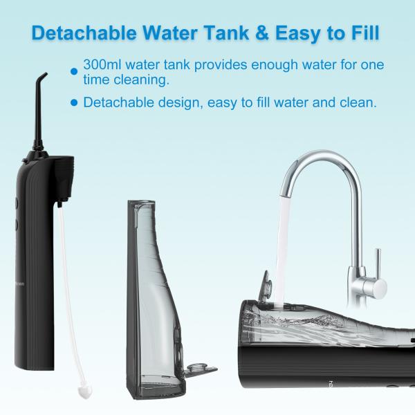 Multi Nozzles High Pressure Water Flosser for Oral Irrigation and Teeth Cleaning