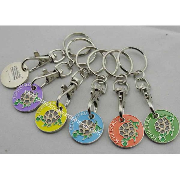 Die stamping, Die Cast, Die Struck Metal Tortoise Shopping Trolley Coin Key Chain