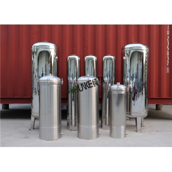 SS304 Stainless Steel Filter Housing / Water Mechanical Active Carbon Filter Vessel