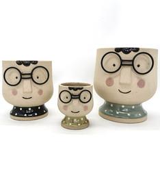 Unique Boy Shaped Flower Succulent Pot 3D Ceramic Lovely Instagram