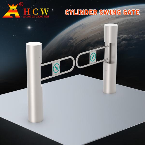 HCW AC220V Swing Barrier Gate Bridge Type Single / Two Way Pedestrian Swing Turnstile Gate