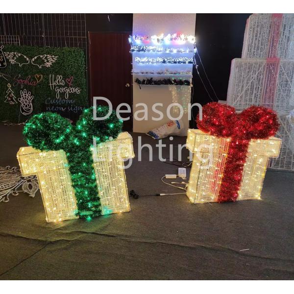Outdoor Christmas Lights Decoration LED 3D gift box Motif light
