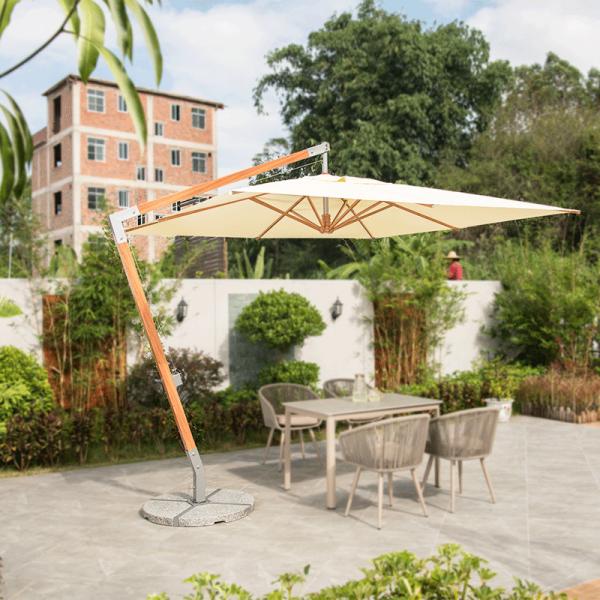 Seven Roman Cantilever Umbrella No Backing Hanging Patio Umbrella