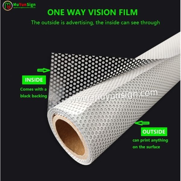Perforated One Way Vision Vinyl Printable Window Graphics Enhances Privacy Security