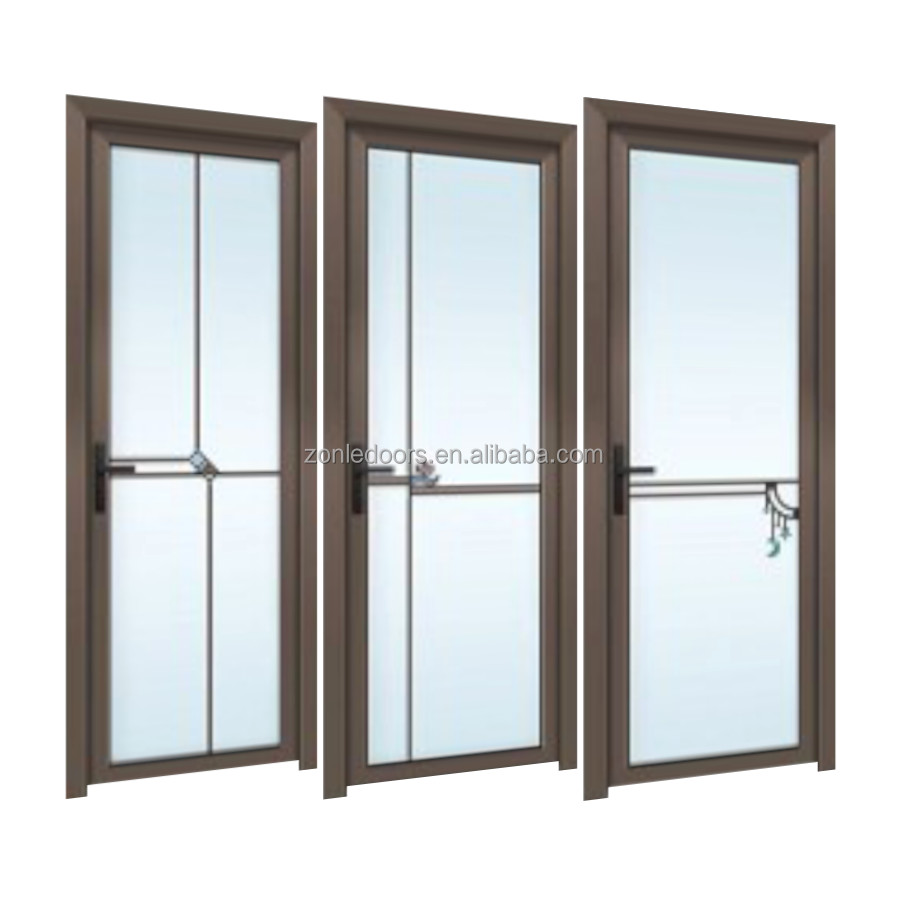 Frame Clear Glass With Aluminum Hardware Double Sliding Bathroom Shower Door