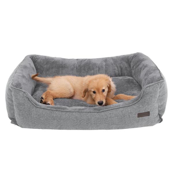 Brown Large Dog Cushion PGW12GG Model Number Cotton Filling With Removable Cover