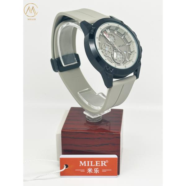 Montres de sport en quartz, ceinture en silicone avec boîtier en alliage de dattes, montre de poignet cadeau