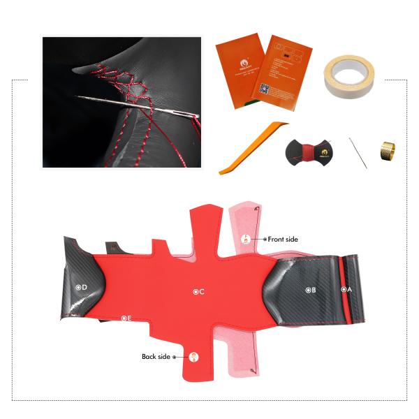 Hand Stitching Customized New Design Soft Faux PU artificial Leather Steering Wheel Cover for BYD Seal 2023-2024