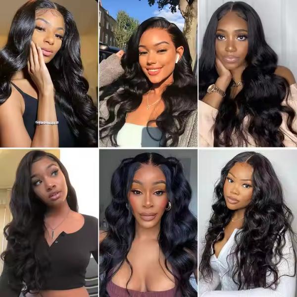 Ready to Ship Brazilian Virgin Hair Body Wave 180% Preplucked 13x4 HD ransparent Full Lace Front Wigs Human Hair for Black Women