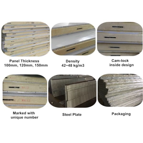 Walk in Blast Chiller Room Sandwich Fire Door Panels Refrigeration