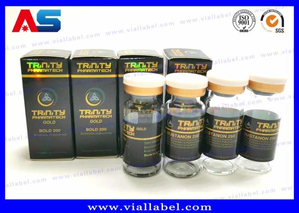 Peptídeo de Crescimento Muscular 10 ml Frasco de frasco Etiquetas ISO9001 Panton Cores 22x50mm Adesivo de frasco de vidro