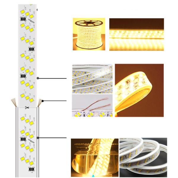 Luz de tira interior plástica luminosa del flujo 40LM 2835 SMD 12V LED
