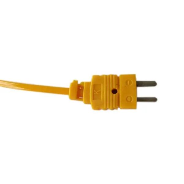 Tipo enrolado isolação lisa do PVC do cabo de par termoelétrico de K com conector diminuto