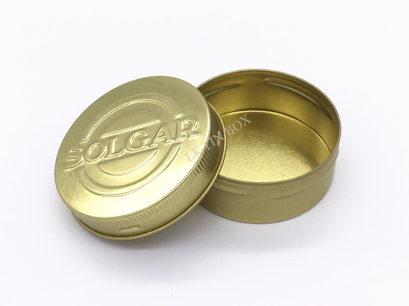 CMYK  Sugar Storage Container Metal Tin Box With Embossing On Lid