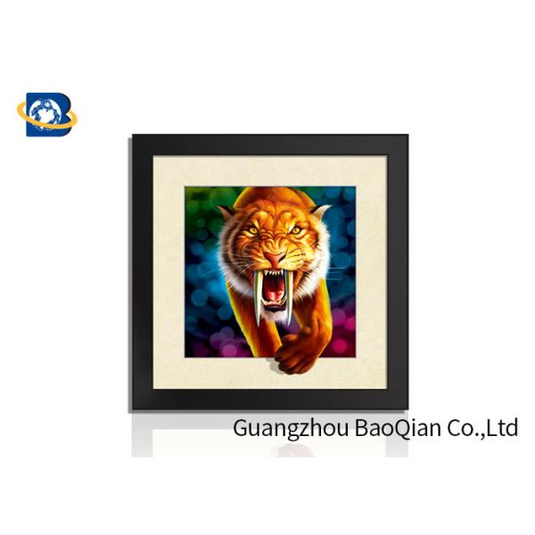 Custom 5D Pictures Lenticular Deer Animal Pattern 40*40cm Size Sawtooth Hangers Mounting