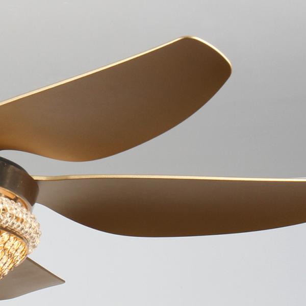 Ventilateur de plafond en LED de salle de séjour à distance de 52 pouces