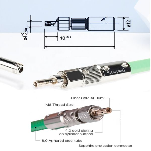 1000um S(M)A-S(M)A 905 OD6.0mm Gap-Design Fiber Optic Cable for High Power Laser Transmission and Laser Hair Removal Machine