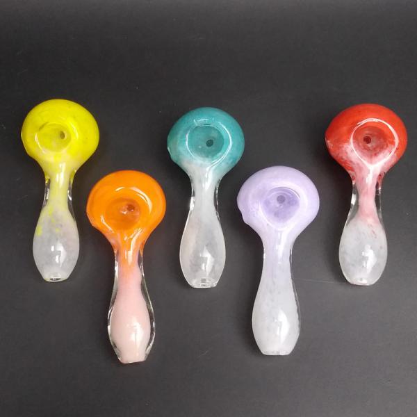 Colorful Glass Tobacco Pipe , 3.5'' Inch Shesha Pipes 4mm Thickness