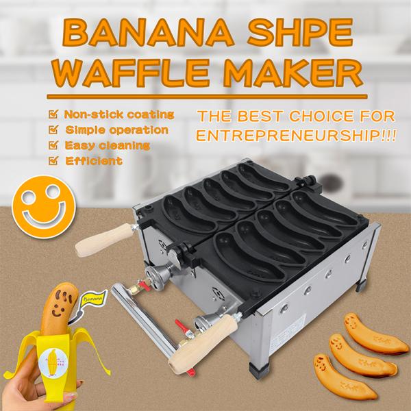 2024 Год Модный дизайн Lpg Ng Газовый Электрический Долгий Вафельный Изготовитель Банановый Штрих