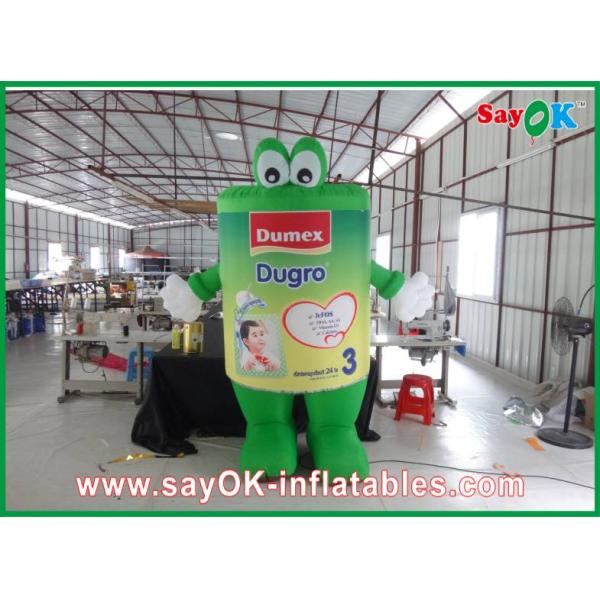 Green Portable Inflatable Cartoon Characters Custom Advertising Inflatables