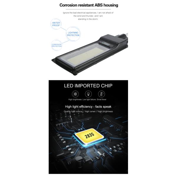 100 w 200 w Ip65 интегрировали все в одном солнечном уличном свете