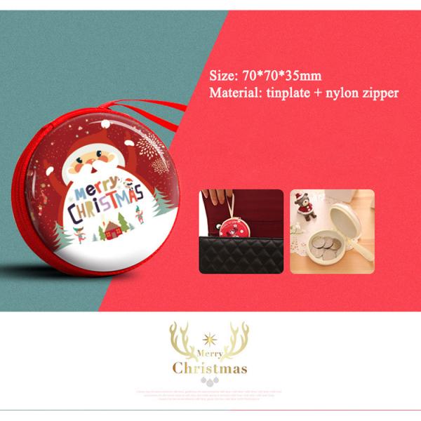 Мини красный шкентель рождественской елки портмона монетки рождества Tinplate