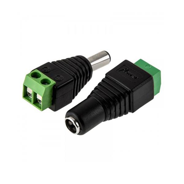 Conector cilíndrico padrão de luz de tira do diodo emissor de luz ao adaptador do terminal de parafuso