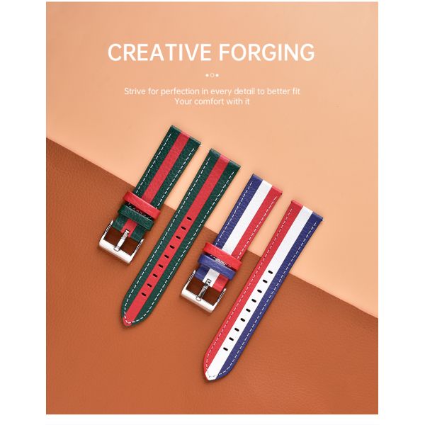 Liberal-style Engraved And Lacquered Watch Strap · 18/20/22mm
