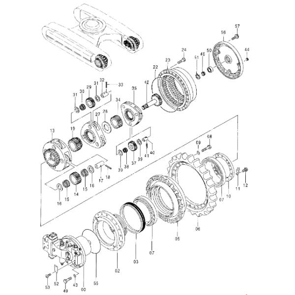 3043141 Lock Plate HITACHI Excavator Travel Device Parts Fit For EX300-5 EX350H-5