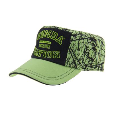 Customization Green Embroidered Cadet Hat Adjustable Outdoor Fashionable