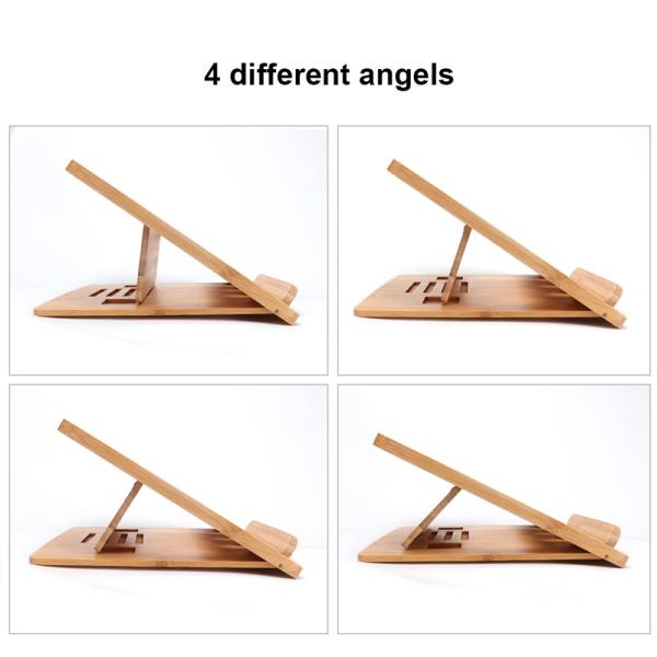 Affordable Sustainable Bamboo Foldable Laptop Holder for Desk Portable in Living Room