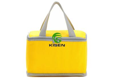 Disposable Yellow Insulated Cooler Bags Custom Waterproof For Lunch Delivery