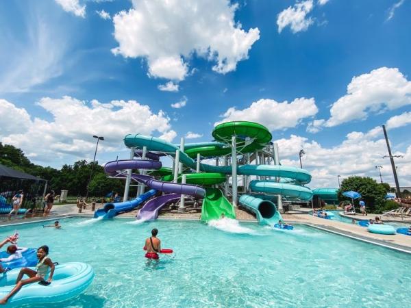 ODM Above Ground Swimming Pool Party Equipment Fiberglass Water Slide