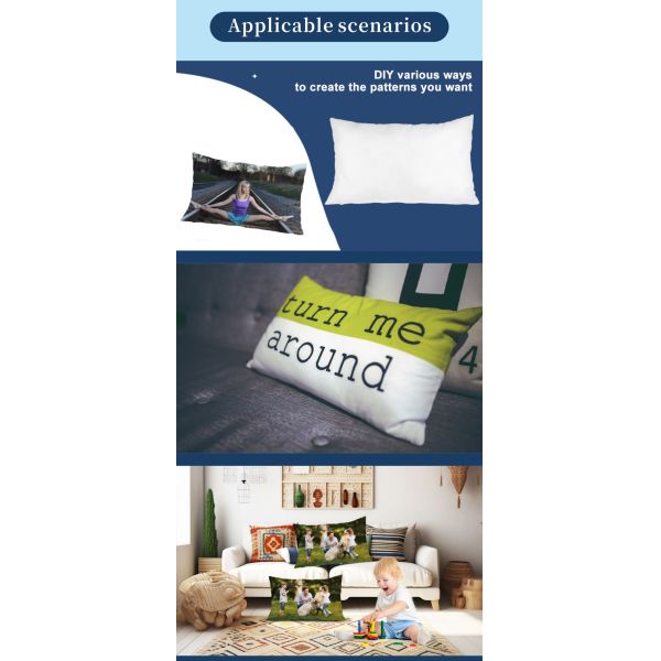 Wholesale Custom Rectangle Pillowcase Blanks Pure White Short Plush with Heat Press Print for Home or Hotel Use