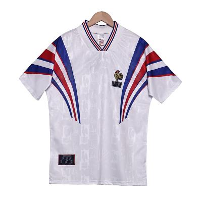 France 1996 Retro Away Fan Edition Maillot de football rend hommage aux légendes de la Coupe d'Europe