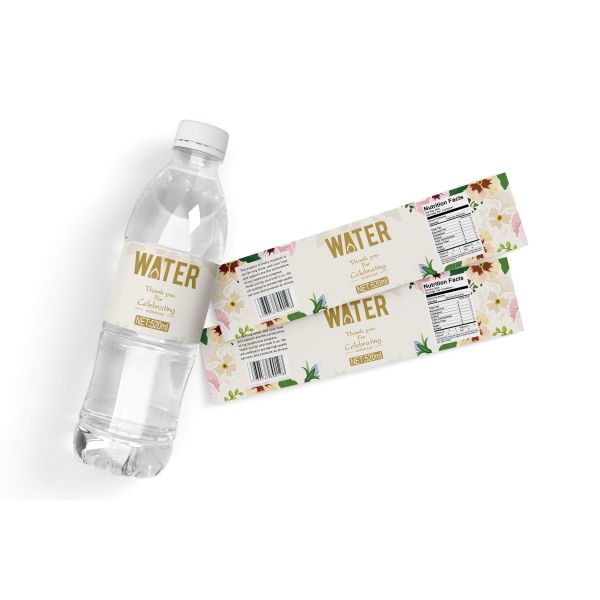 Custom Vinyl Sticker for Beverage Bottle Clear Transparent Label
