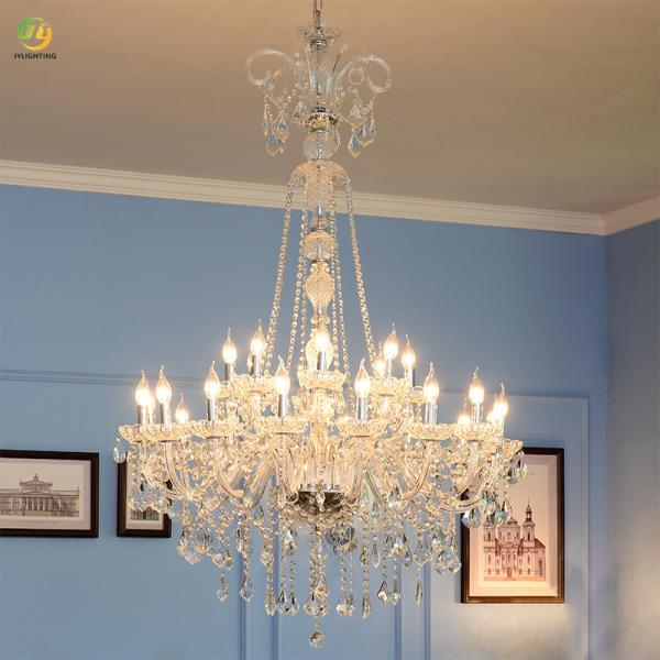 JYLIGHTING European Crystal Lamp Living Room Dining Room Bedroom Chandelier Modern Villa Staircase Hotel Lobby Candle 	Modern Pendant Light