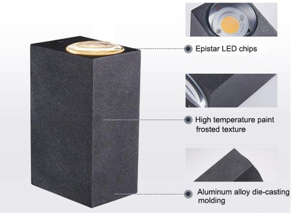Outdoor Wall Lamp Waterproof Double Beam Up And Down Spot Light Wall Washing Warm Light Courtyard Villa Wall Lights