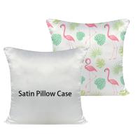 16 inch Sublimation Blanks Pillow Case Custom Print Logo 40x40CM White Cushion Cover Sublimation Satin Pillowcase
