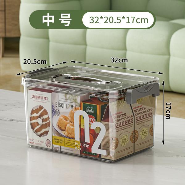 Plastic Storage Bins With Lids Quart Storage Containers With Black Buckle Latch, Stackable Storage Organizers For Home Pantry Office Classroom Organization, Clear