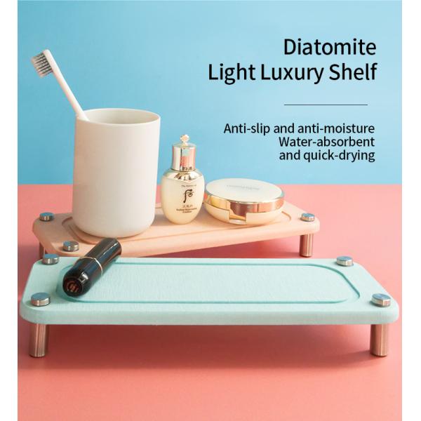 Sustainable Diatomite Toothbrush Cup Coaster for Bathroom Counter Super Absorbent Design