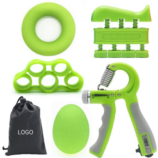 5 Pack Hand Grip Strengthener Kit Adjustable Silicone Grip Strength Trainer Kit