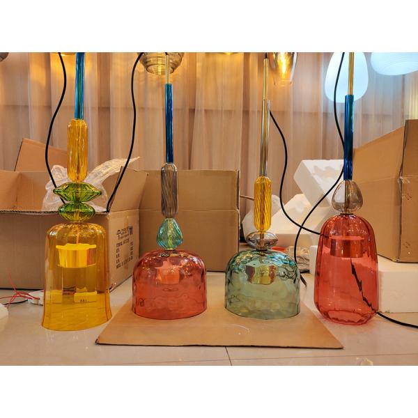 Nordic Colorful Pendant Lights Home Decorative Lighting Living Room Bedroom Indoor Glass Hanging Lamp(WH-GP-36)