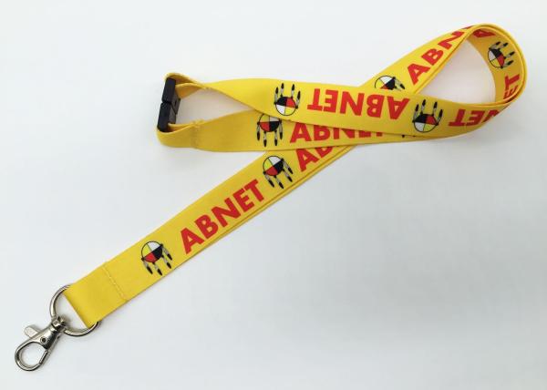Polyester Printing Dye Sublimation Lanyards , Id Badge Neck Strap With Custom Logo