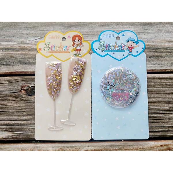 Sequin 3D Cartoon Stickers Shake Animal Crossing Stickers Silk Screen Printing