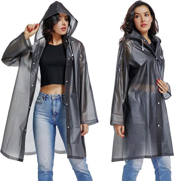 Oxford Raincoat Polyester & PVC Raincoat PVC Raincoat EVA Raincoat, Rain Poncho Reusable Unisex for Women Rain Cape