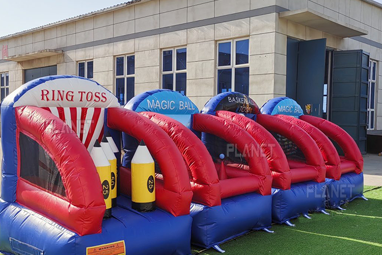 Newly Designed Exciting Carnival Games 4in1 Gaming Combo Inflatable Games for Kids