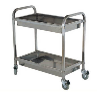 Stainless Steel Kitchen Equipment , 2 / 3 Tiers Mobile Stainless Steel Kitchen Cart