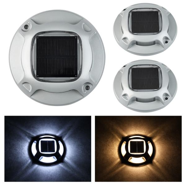Iluminação solar montada na parede com material de PC de alumínio e bateria de 600mAh