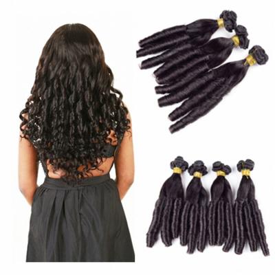 Indian Funmi Human Hair Spring Curly Virgin Hair Weave Natural Color Hair Extensions Funmi Egg Curls